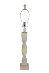 30" Off-White Solid Wood Standard Table Lamp